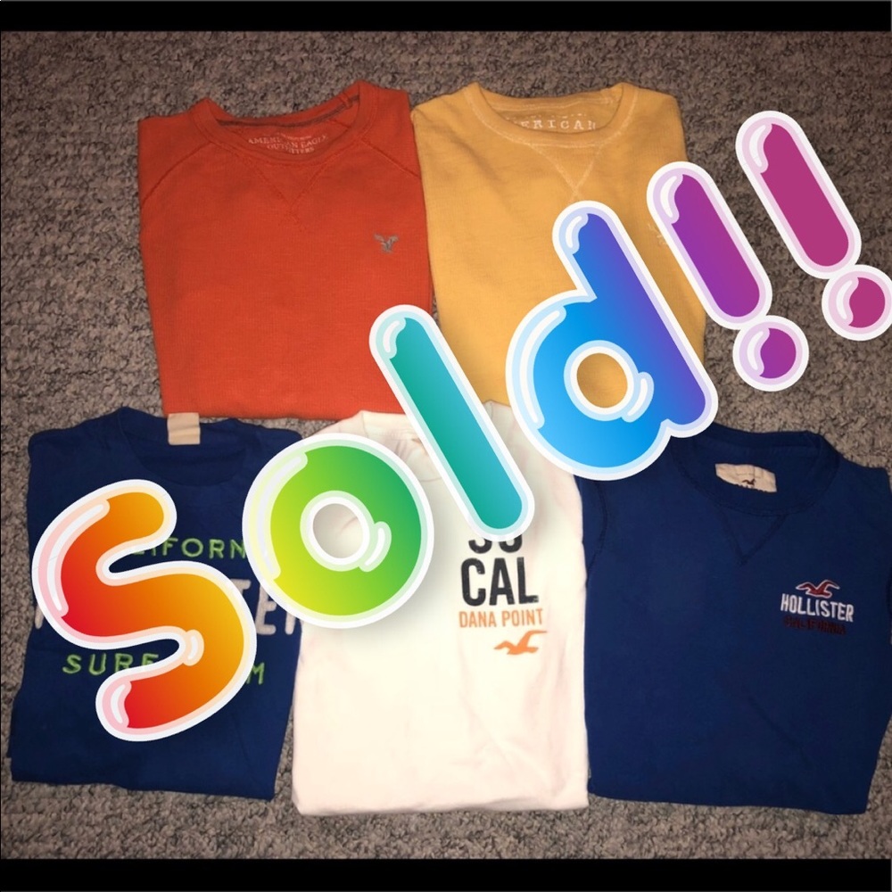 5 American Eagle Hollister Shirts Men S
